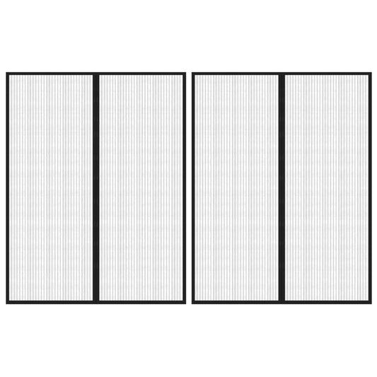 Insectendeurgordijnen 2 st magnetisch 230x160 cm zwart is nu te koop bij PeponiXL, paradijselijk wonen!