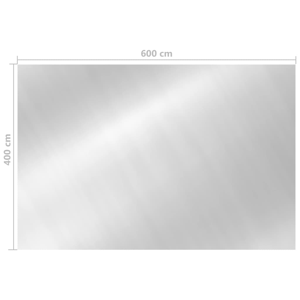 Zwembadhoes rechthoekig 600x400 cm PE zilverkleurig is nu te koop bij PeponiXL, paradijselijk wonen!