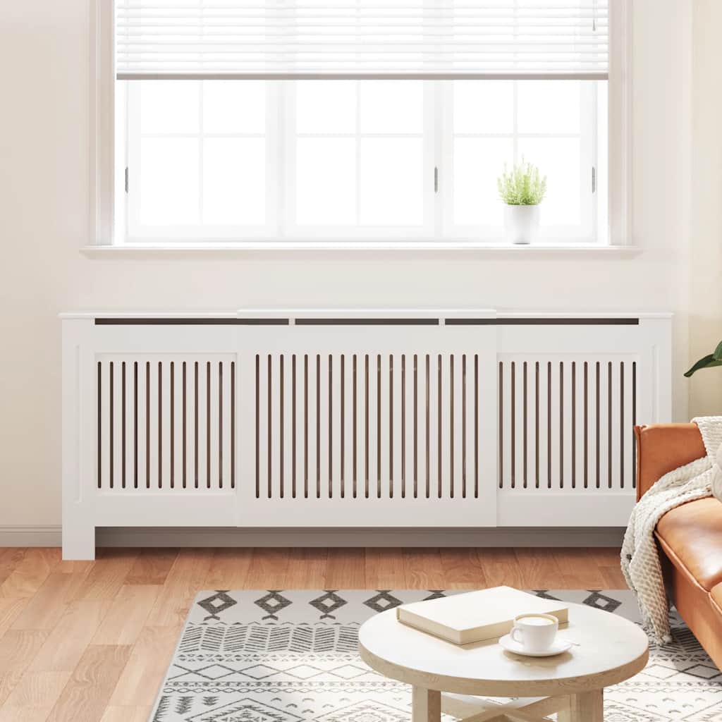 Radiatorombouw 205 cm bewerkt hout wit is nu te koop bij PeponiXL, paradijselijk wonen!