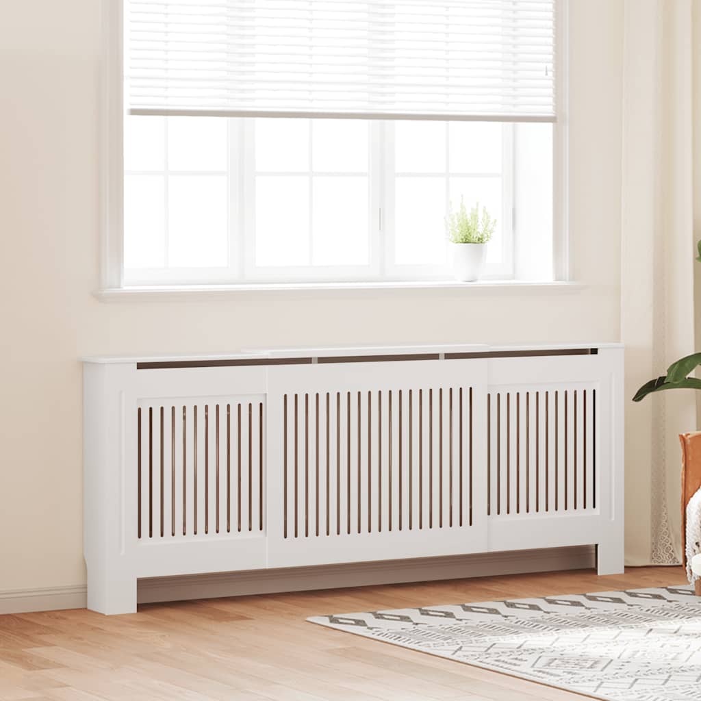 Radiatorombouw 205 cm bewerkt hout wit is nu te koop bij PeponiXL, paradijselijk wonen!