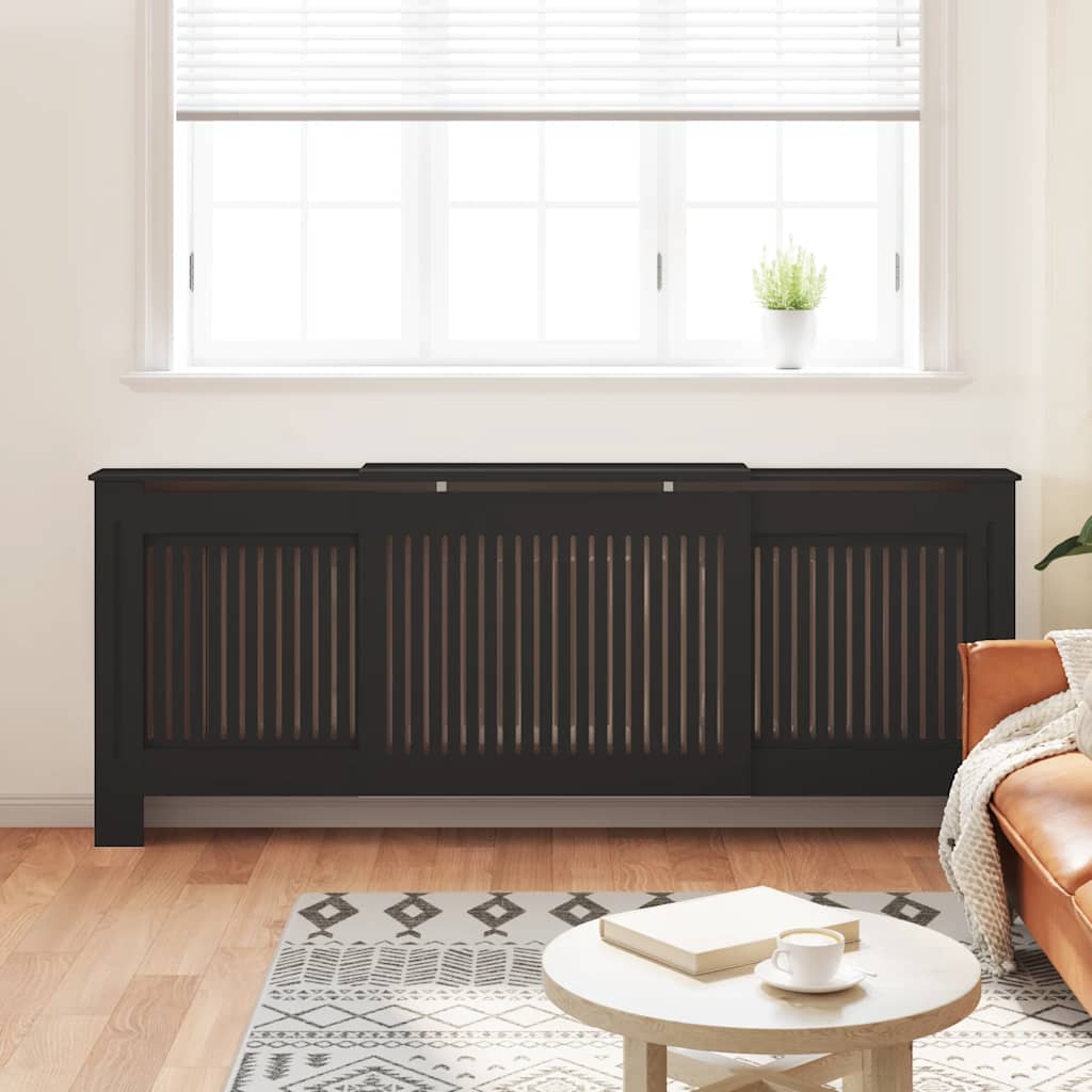 Radiatorombouw 205 cm bewerkt hout zwart is nu te koop bij PeponiXL, paradijselijk wonen!