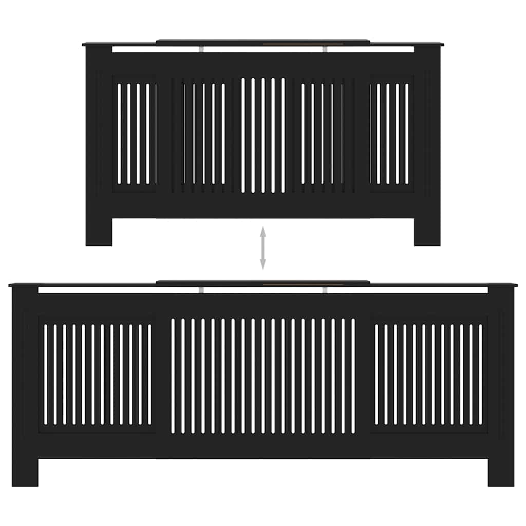 Radiatorombouw 205 cm bewerkt hout zwart is nu te koop bij PeponiXL, paradijselijk wonen!