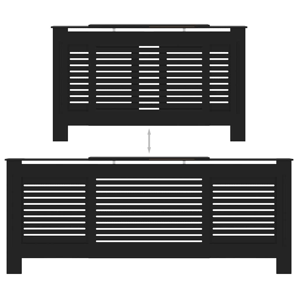 Radiatorombouw 205 cm MDF zwart is nu te koop bij PeponiXL, paradijselijk wonen!
