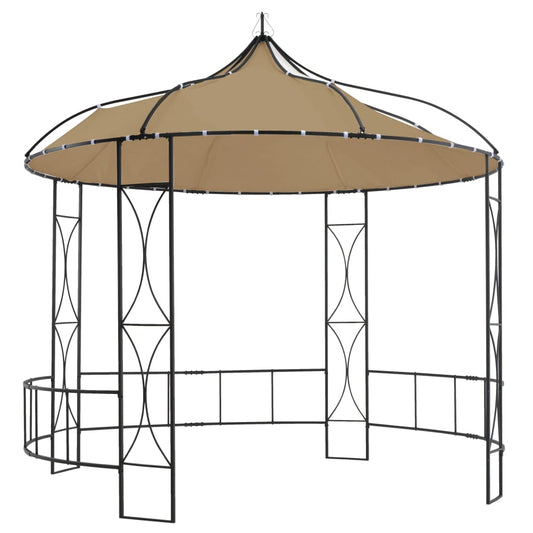 Prieel rond 300x290 cm taupe is nu te koop bij PeponiXL, paradijselijk wonen!
