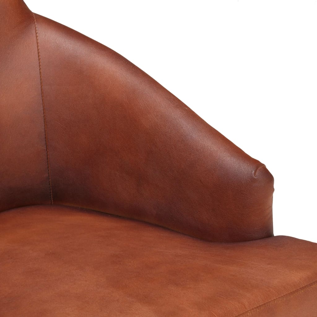 Eetkamerstoelen 4 st echt geitenleer bruin is nu te koop bij PeponiXL, paradijselijk wonen!