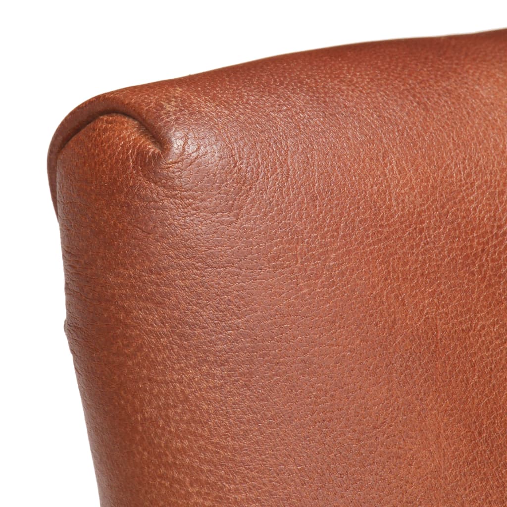 Eetkamerstoelen 4 st echt geitenleer bruin is nu te koop bij PeponiXL, paradijselijk wonen!