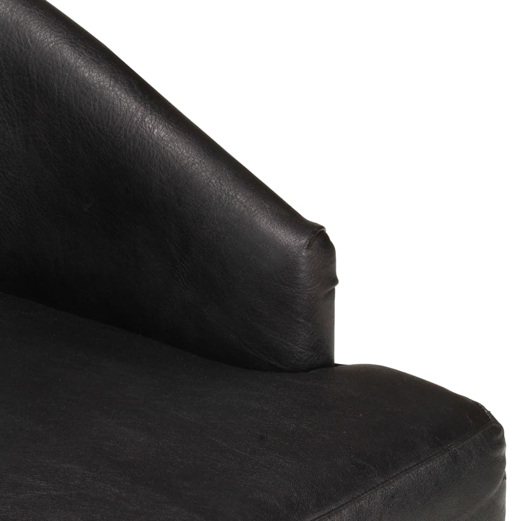 Eetkamerstoelen 4 st echt geitenleer zwart is nu te koop bij PeponiXL, paradijselijk wonen!