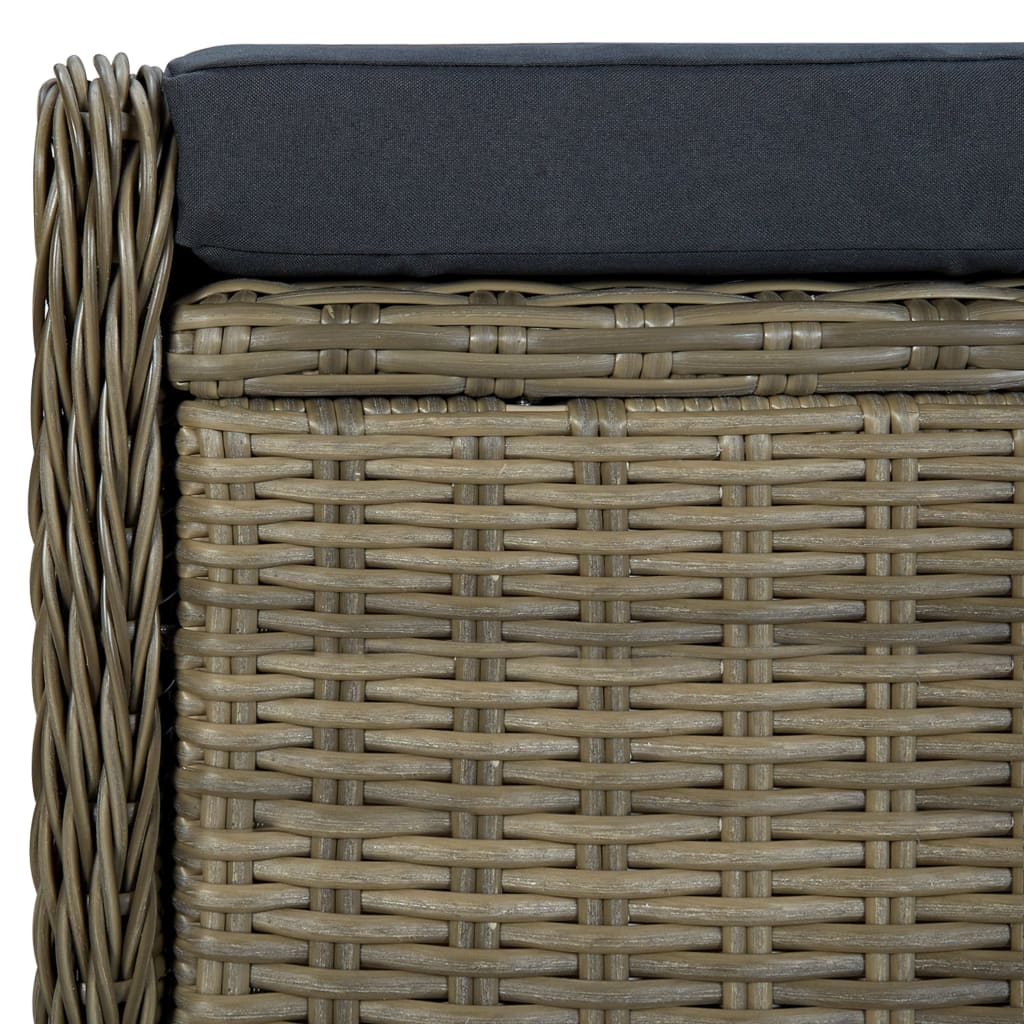 Tuinstoel verstelbaar met voetenbankje poly rattan bruin is nu te koop bij PeponiXL, paradijselijk wonen!