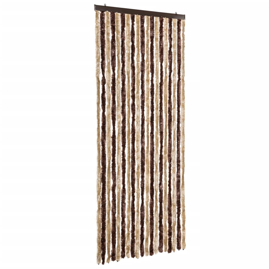 Vliegengordijn 56x200 cm chenille beige en lichtbruin is nu te koop bij PeponiXL, paradijselijk wonen!