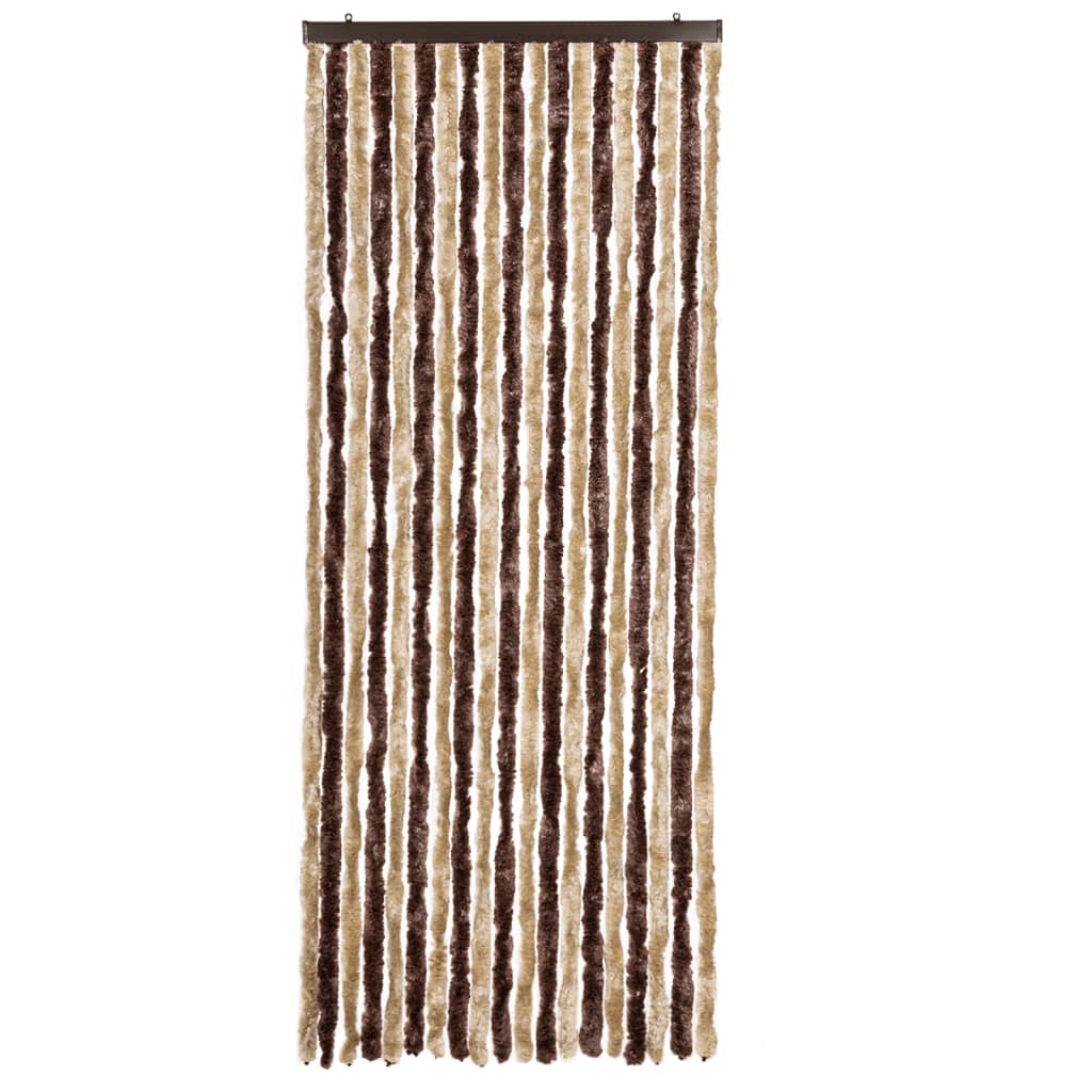Vliegengordijn 56x200 cm chenille beige en lichtbruin is nu te koop bij PeponiXL, paradijselijk wonen!