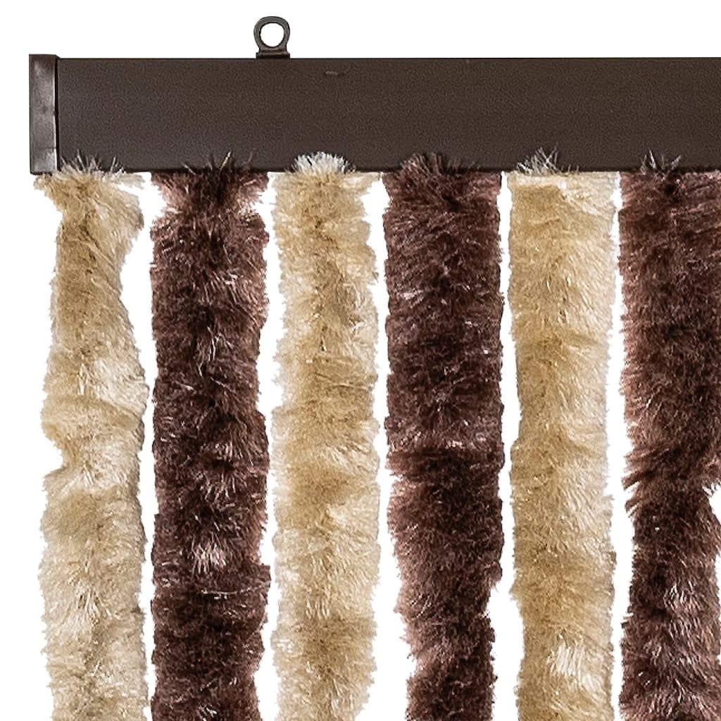 Vliegengordijn 56x200 cm chenille beige en lichtbruin is nu te koop bij PeponiXL, paradijselijk wonen!