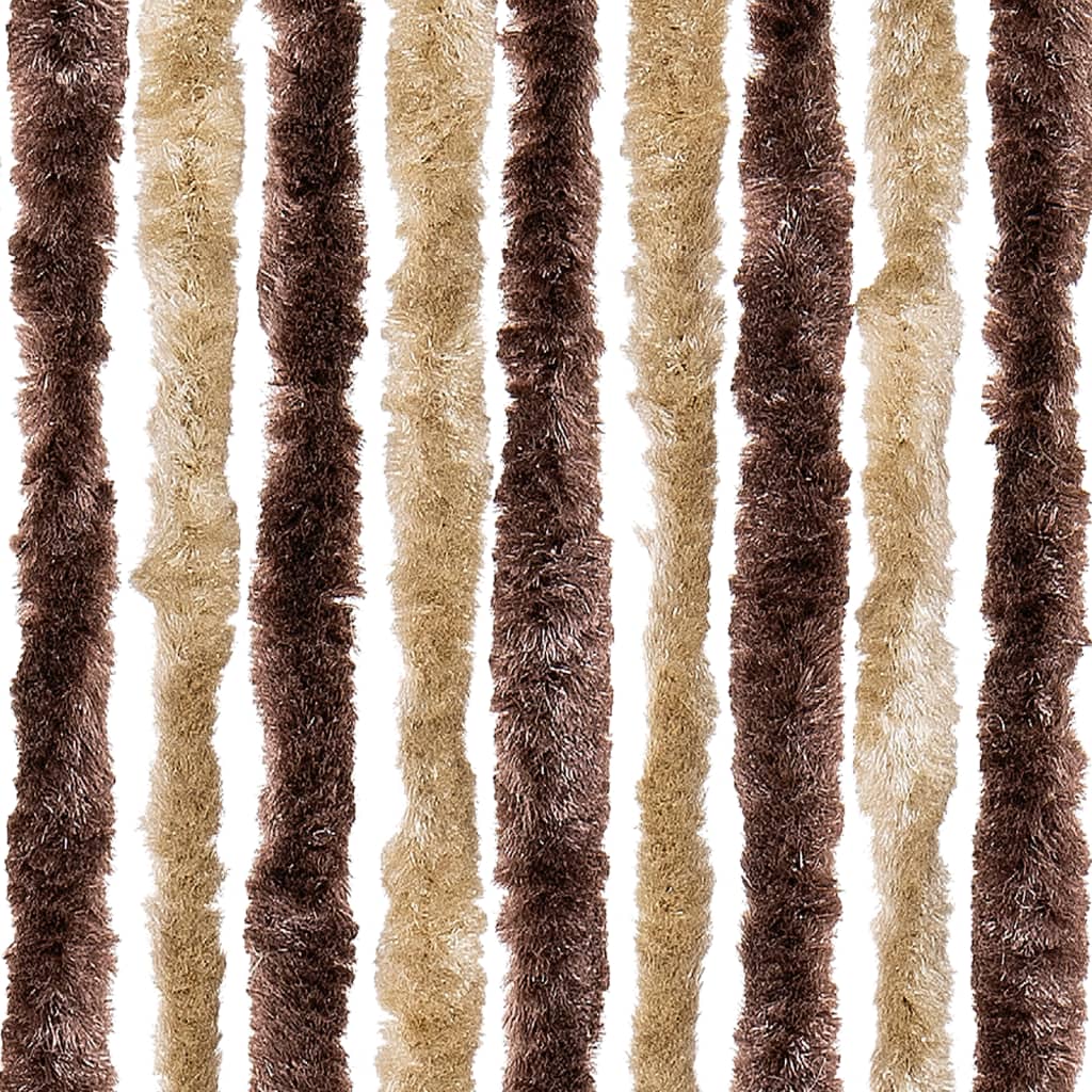 Vliegengordijn 90x200 cm chenille beige en lichtbruin is nu te koop bij PeponiXL, paradijselijk wonen!