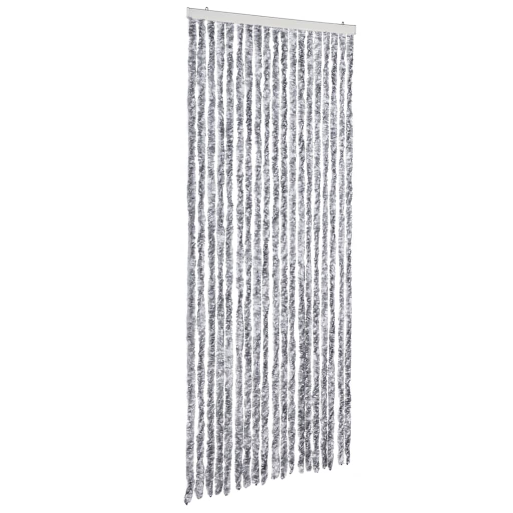 Vliegengordijn 56x200 cm chenille wit en grijs is nu te koop bij PeponiXL, paradijselijk wonen!