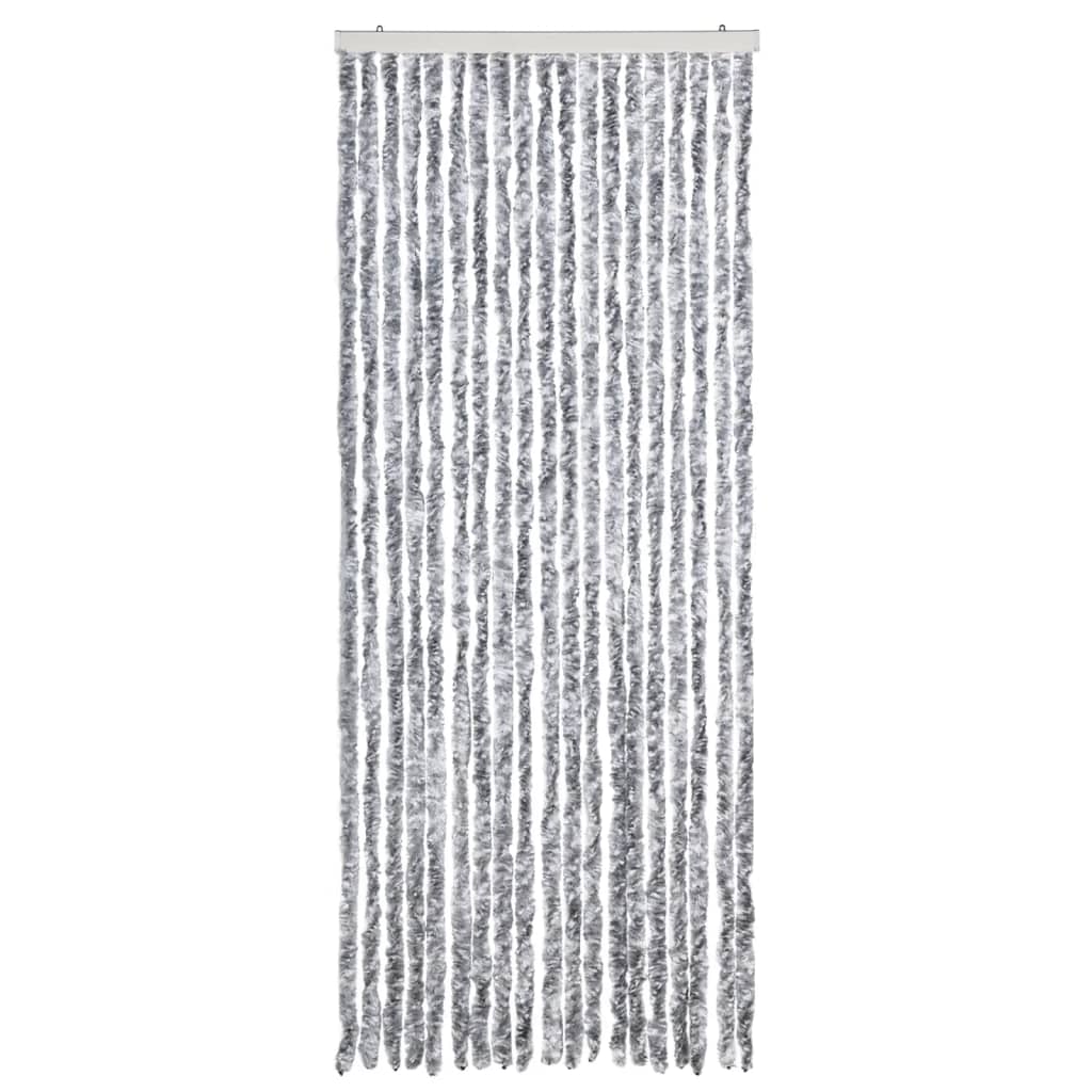 Vliegengordijn 56x200 cm chenille wit en grijs is nu te koop bij PeponiXL, paradijselijk wonen!