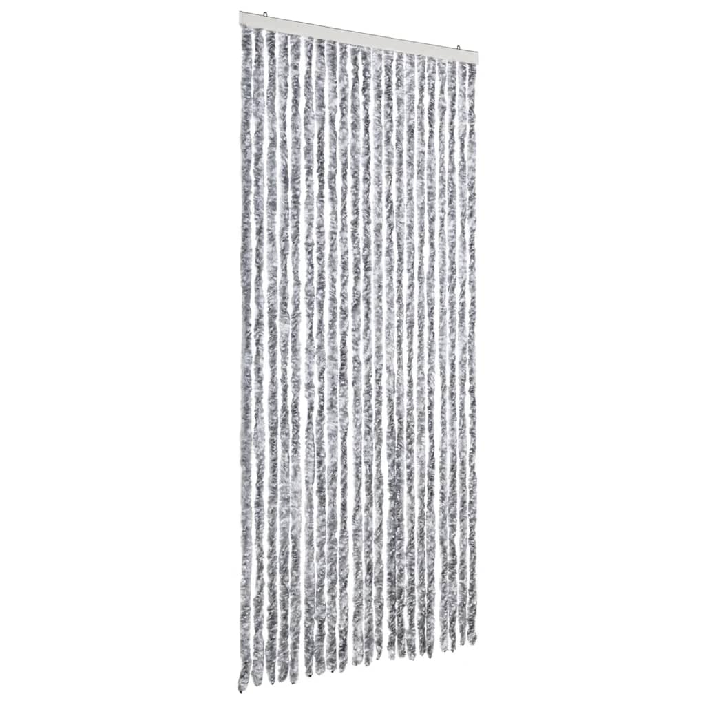 Vliegengordijn 90x200 cm chenille wit en grijs is nu te koop bij PeponiXL, paradijselijk wonen!