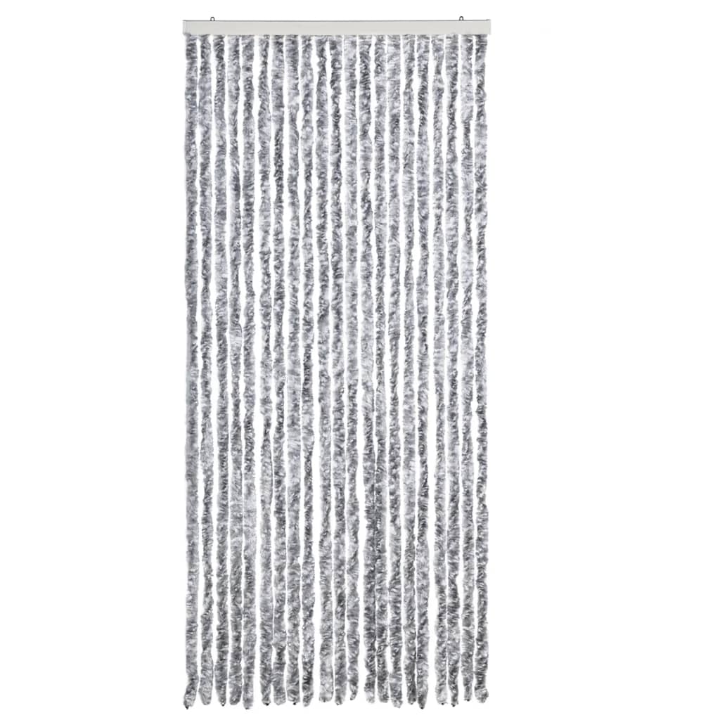 Vliegengordijn 90x200 cm chenille wit en grijs is nu te koop bij PeponiXL, paradijselijk wonen!