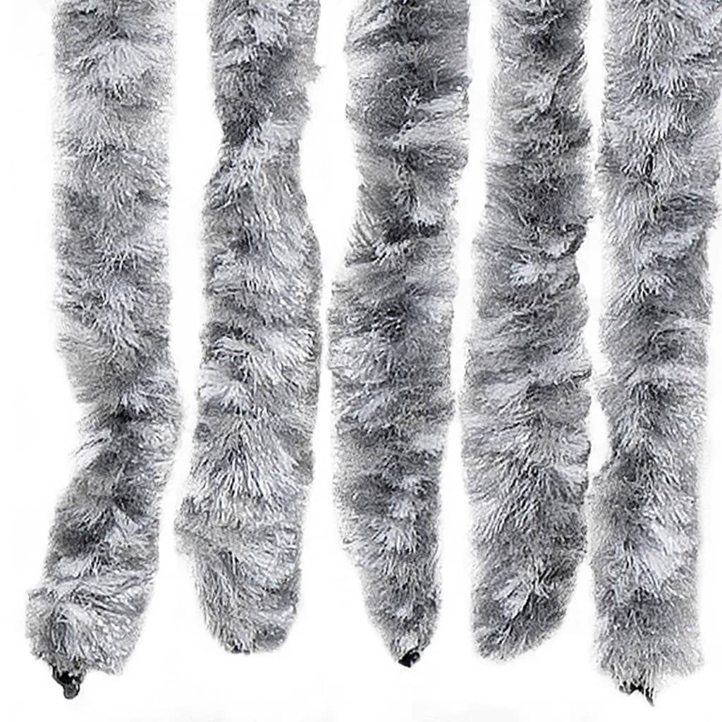 Vliegengordijn 118x220 cm chenille wit en grijs is nu te koop bij PeponiXL, paradijselijk wonen!