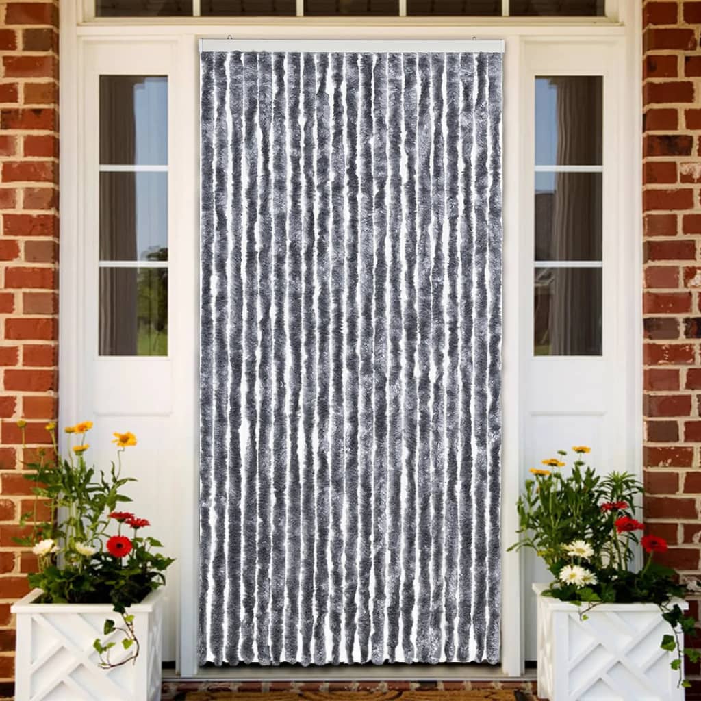 Vliegengordijn 90x200 cm chenille zilverkleurig is nu te koop bij PeponiXL, paradijselijk wonen!