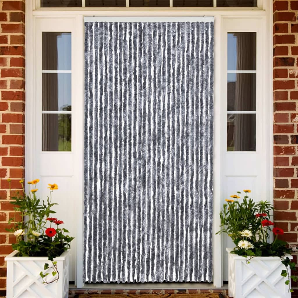 Vliegengordijn 118x220 cm chenille zilverkleurig is nu te koop bij PeponiXL, paradijselijk wonen!