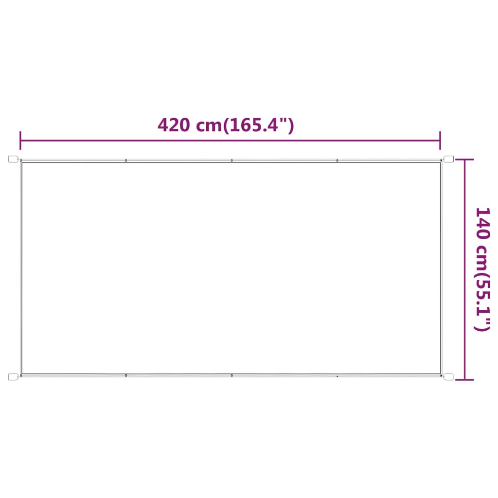 Luifel verticaal 140x420 cm oxford stof antracietkleurig is nu te koop bij PeponiXL, paradijselijk wonen!
