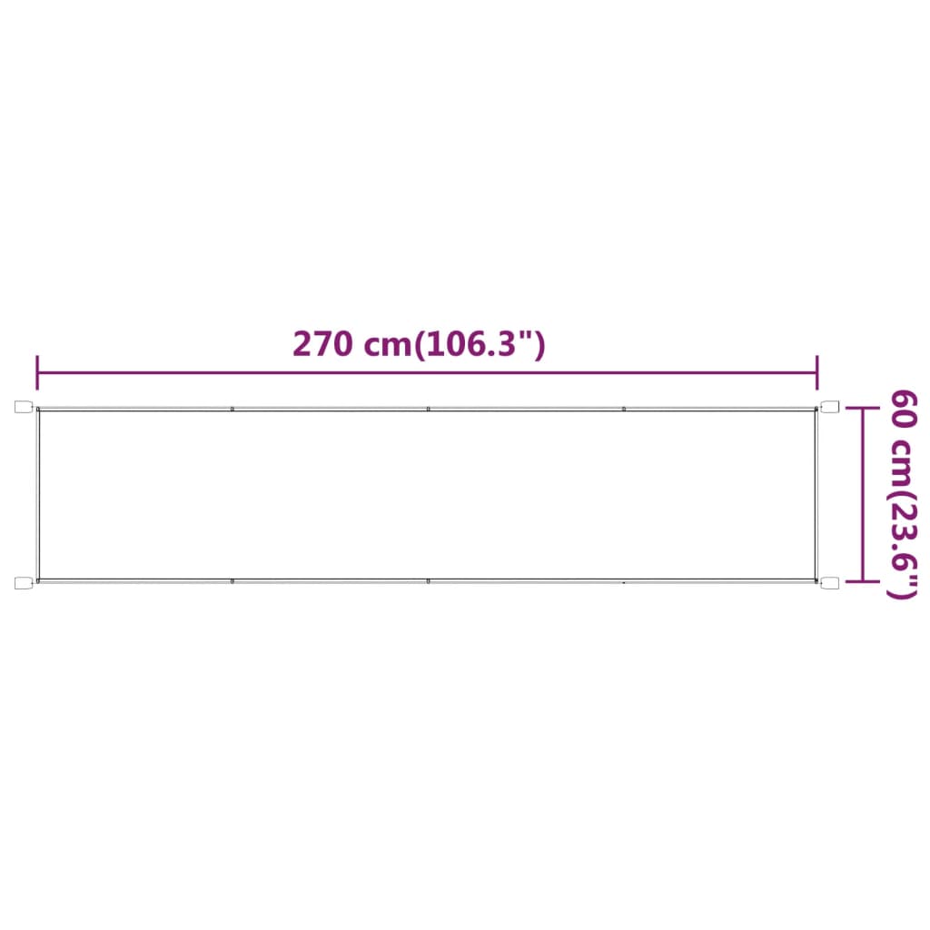 Luifel verticaal 60x270 cm oxford stof lichtgroen is nu te koop bij PeponiXL, paradijselijk wonen!