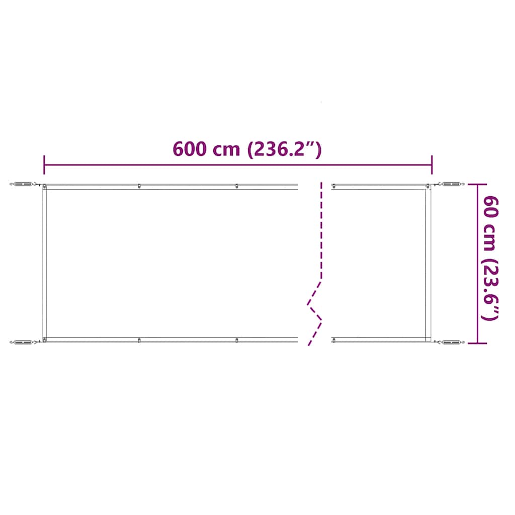 Luifel verticaal 60x600 cm oxford stof lichtgroen is nu te koop bij PeponiXL, paradijselijk wonen!