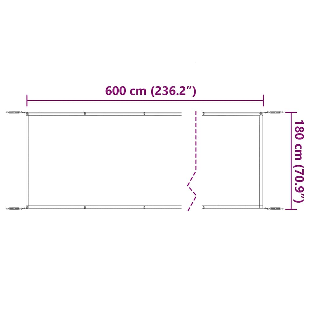 Luifel verticaal 180x600 cm oxford stof lichtgroen is nu te koop bij PeponiXL, paradijselijk wonen!