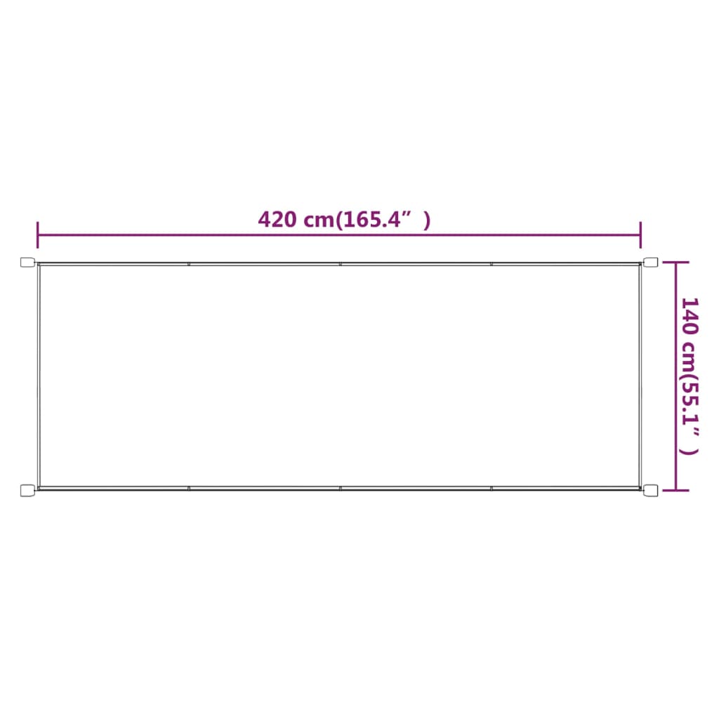 Luifel verticaal 140x420 cm oxford stof terracottakleurig is nu te koop bij PeponiXL, paradijselijk wonen!