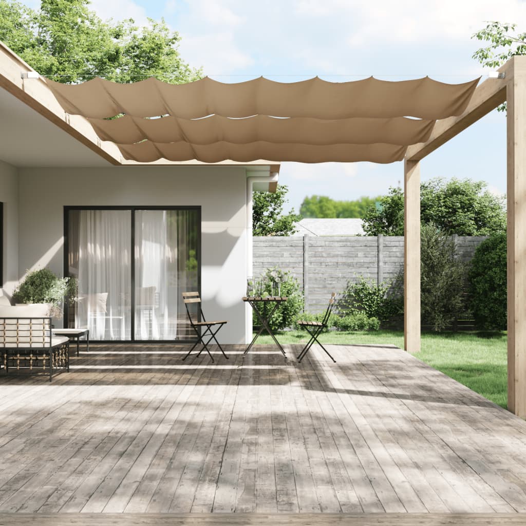 Luifel verticaal 140x420 cm oxford stof taupe is nu te koop bij PeponiXL, paradijselijk wonen!