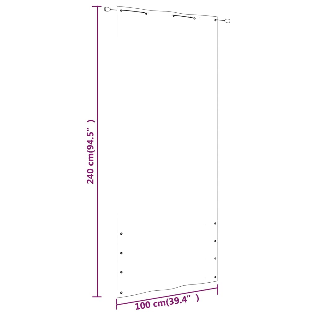 Balkonscherm 100x240 cm oxford stof blauw is nu te koop bij PeponiXL, paradijselijk wonen!