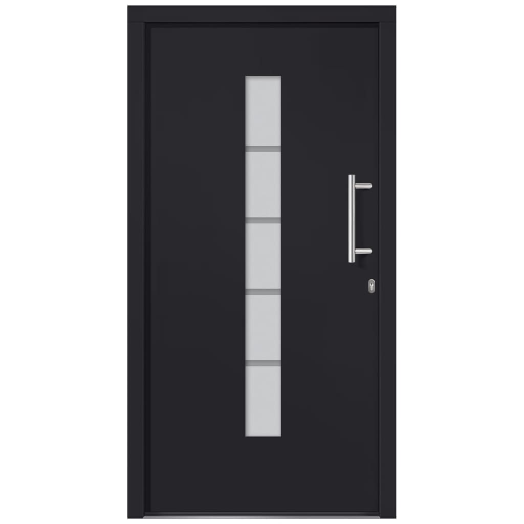Voordeur 100x200 cm aluminium en PVC antraciet is nu te koop bij PeponiXL, paradijselijk wonen!