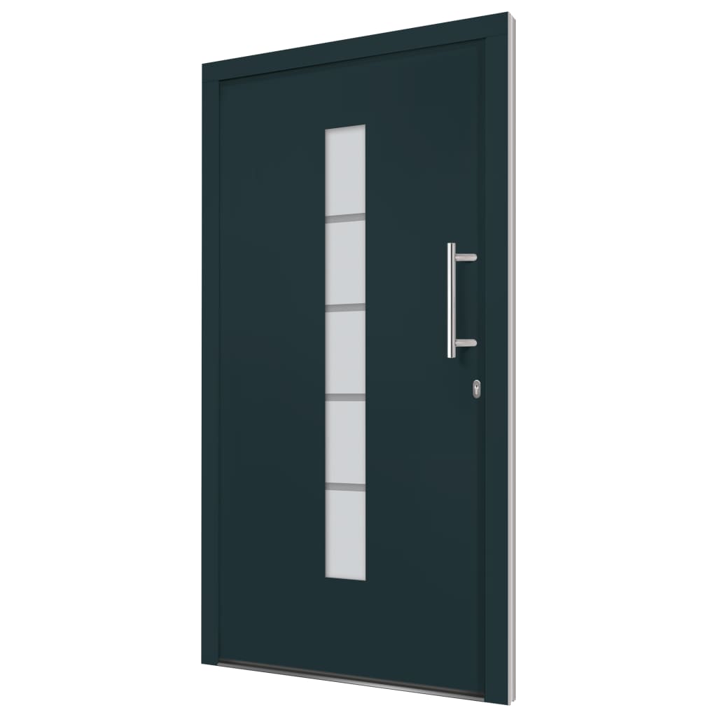 Voordeur 100x200 cm aluminium en PVC antraciet is nu te koop bij PeponiXL, paradijselijk wonen!