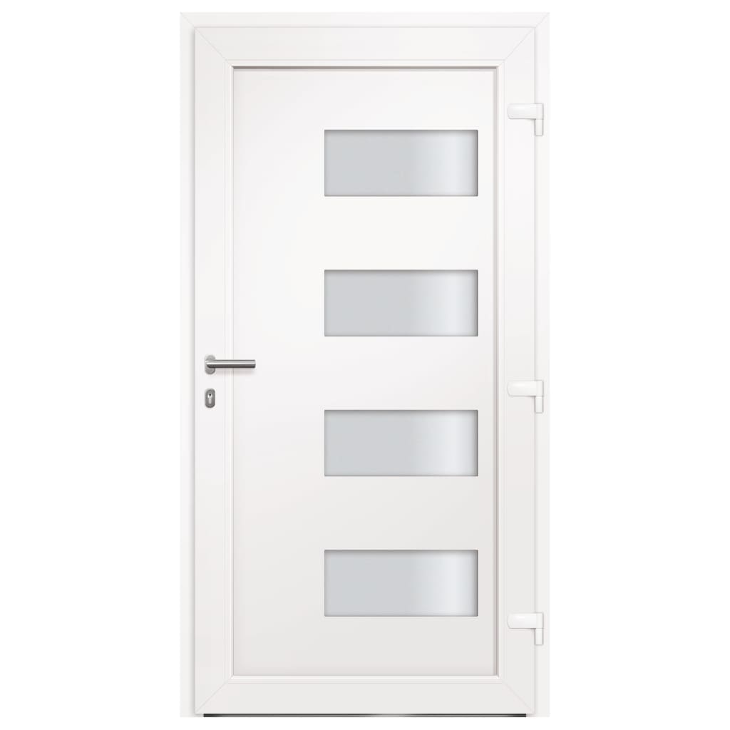 Voordeur 100x200 cm aluminium en PVC antraciet is nu te koop bij PeponiXL, paradijselijk wonen!