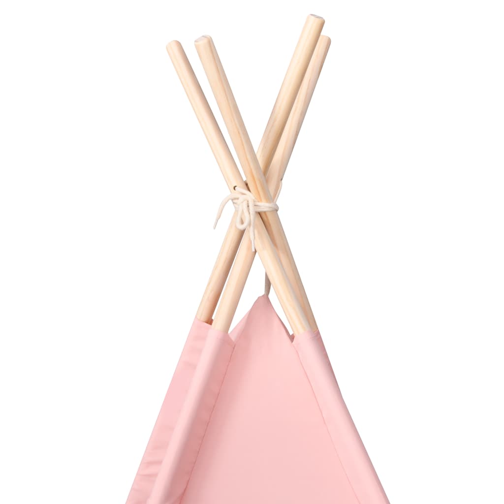Kindertipitent met tas 120x120x150 cm peachskin roze is nu te koop bij PeponiXL, paradijselijk wonen!