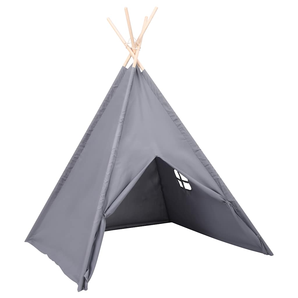 Kindertipitent met tas 120x120x150 cm peachskin grijs is nu te koop bij PeponiXL, paradijselijk wonen!