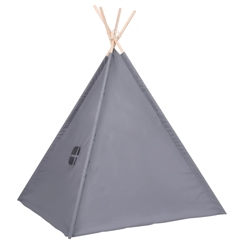 Kindertipitent met tas 120x120x150 cm peachskin grijs is nu te koop bij PeponiXL, paradijselijk wonen!