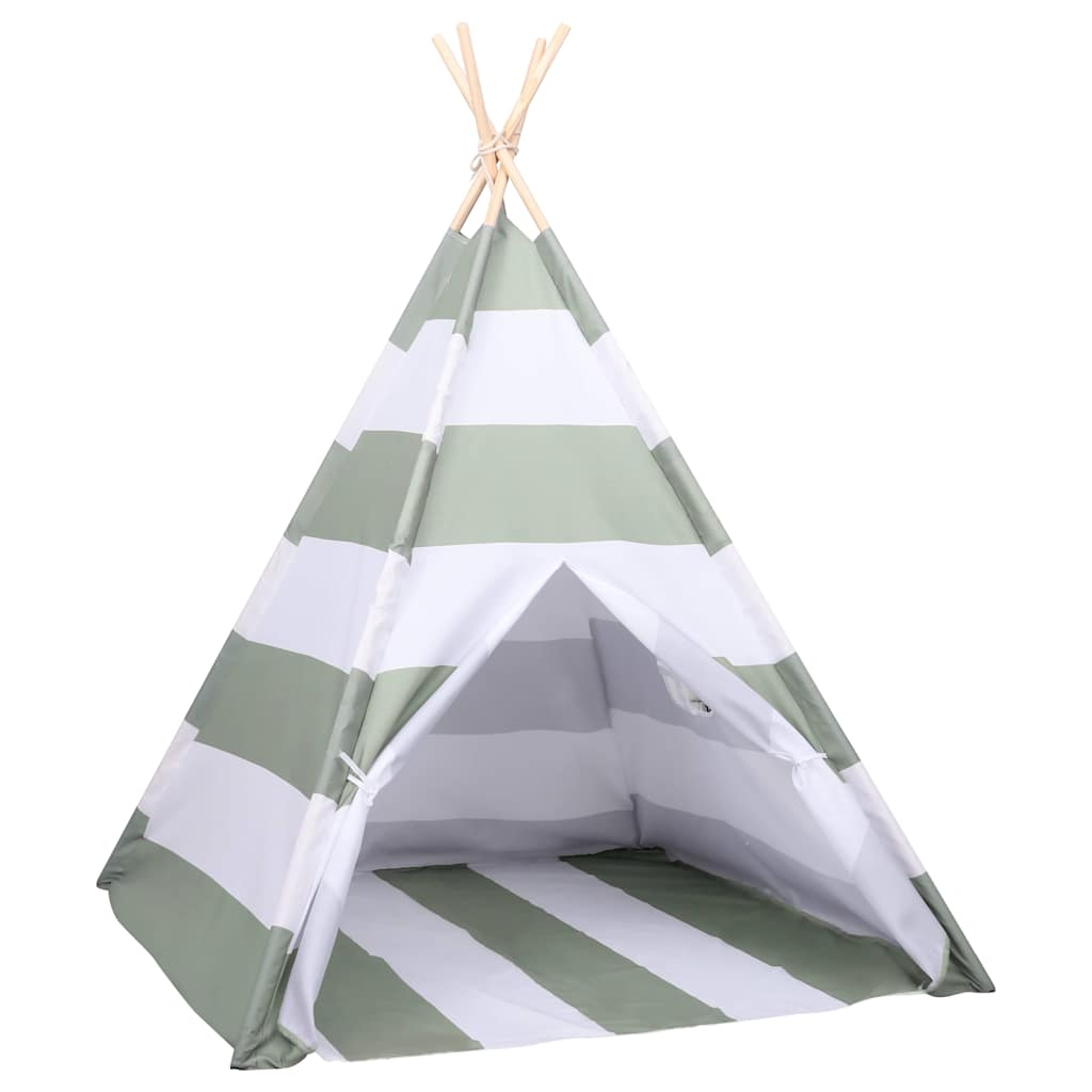Kindertent Grijs en Wit 120 x 120 x 150 cm Massief grenenhout is nu te koop bij PeponiXL, paradijselijk wonen!