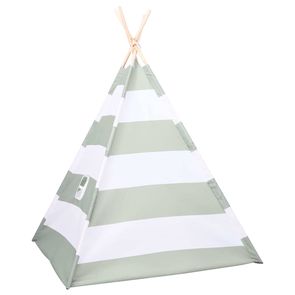 Kindertent Grijs en Wit 120 x 120 x 150 cm Massief grenenhout is nu te koop bij PeponiXL, paradijselijk wonen!