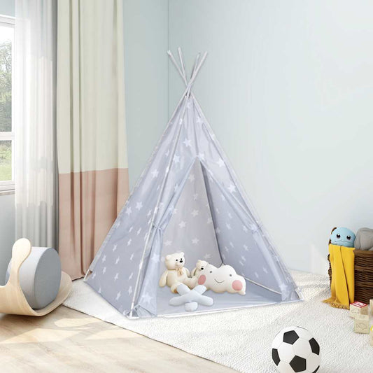 Kindertipitent met tas 115x115x160 cm polyester grijs is nu te koop bij PeponiXL, paradijselijk wonen!