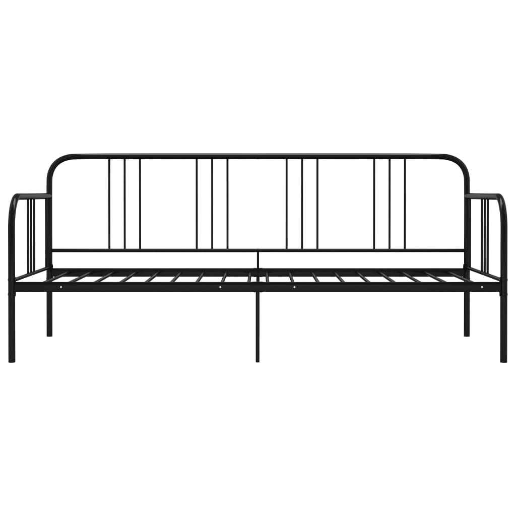 Slaapbank metaal zwart 90x200 cm is nu te koop bij PeponiXL, paradijselijk wonen!