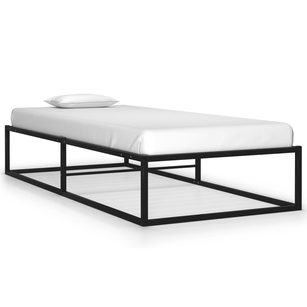 Bedframe metaal zwart 90x200 cm is nu te koop bij PeponiXL, paradijselijk wonen!