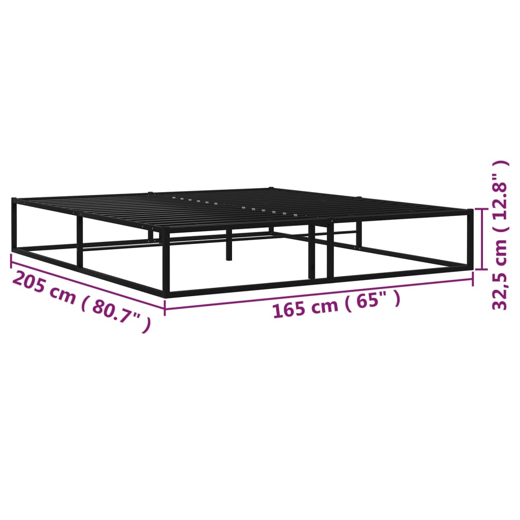 Bedframe metaal zwart 160x200 cm is nu te koop bij PeponiXL, paradijselijk wonen!