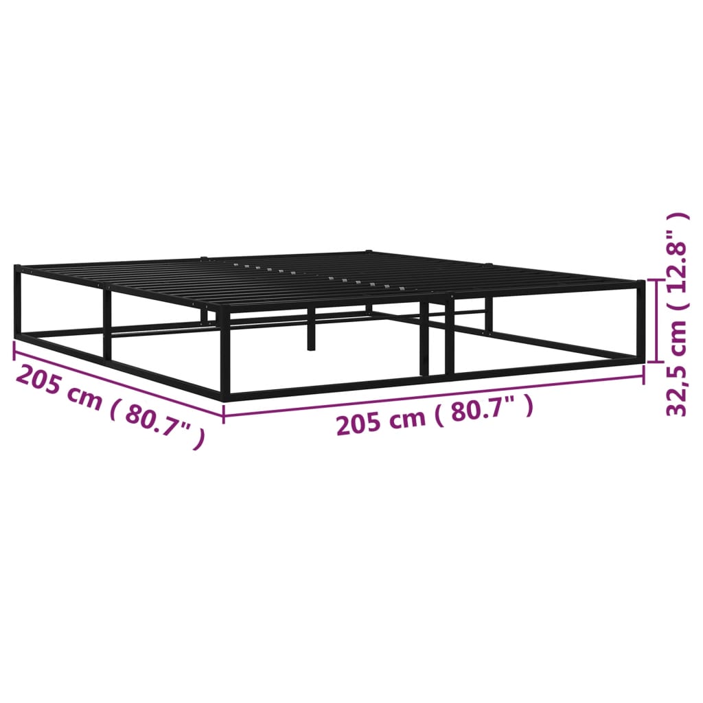Bedframe metaal zwart 200x200 cm is nu te koop bij PeponiXL, paradijselijk wonen!
