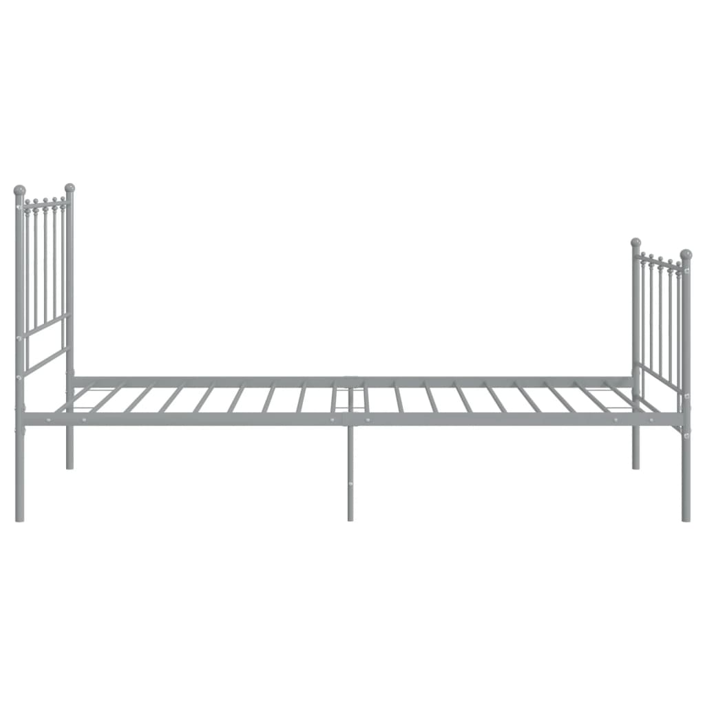 Bedframe metaal grijs 100x200 cm is nu te koop bij PeponiXL, paradijselijk wonen!