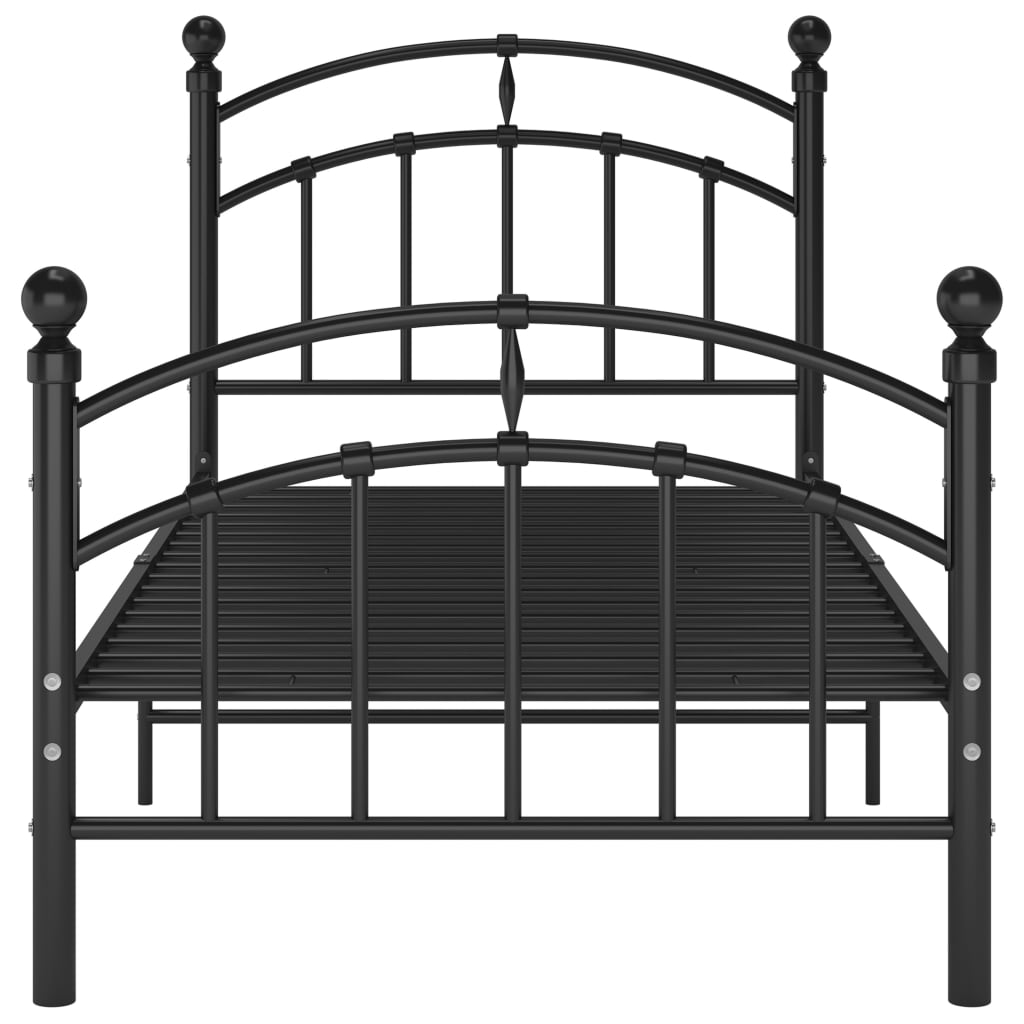 Bedframe metaal zwart 100x200 cm is nu te koop bij PeponiXL, paradijselijk wonen!