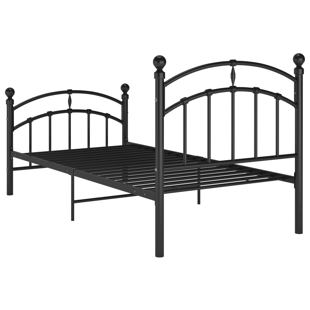 Bedframe metaal zwart 100x200 cm is nu te koop bij PeponiXL, paradijselijk wonen!