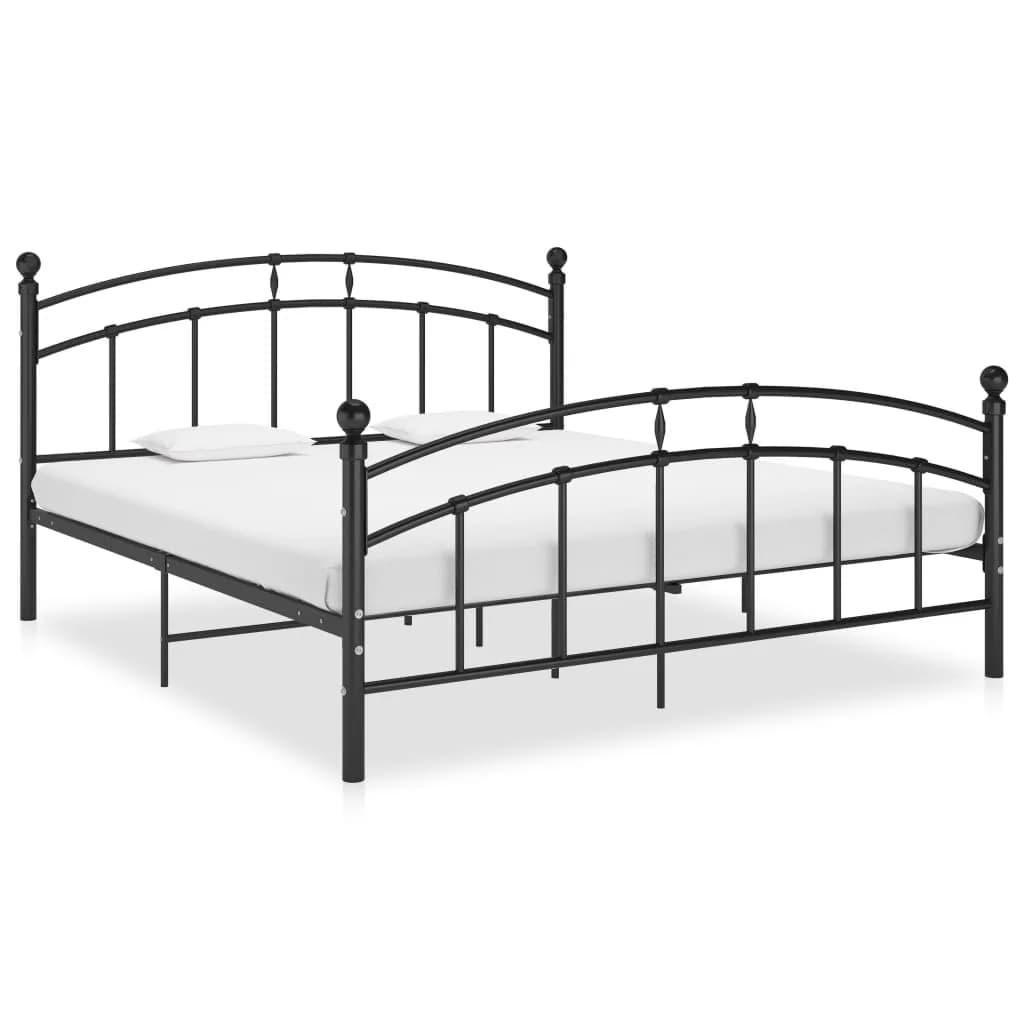 Bedframe metaal zwart 160x200 cm is nu te koop bij PeponiXL, paradijselijk wonen!