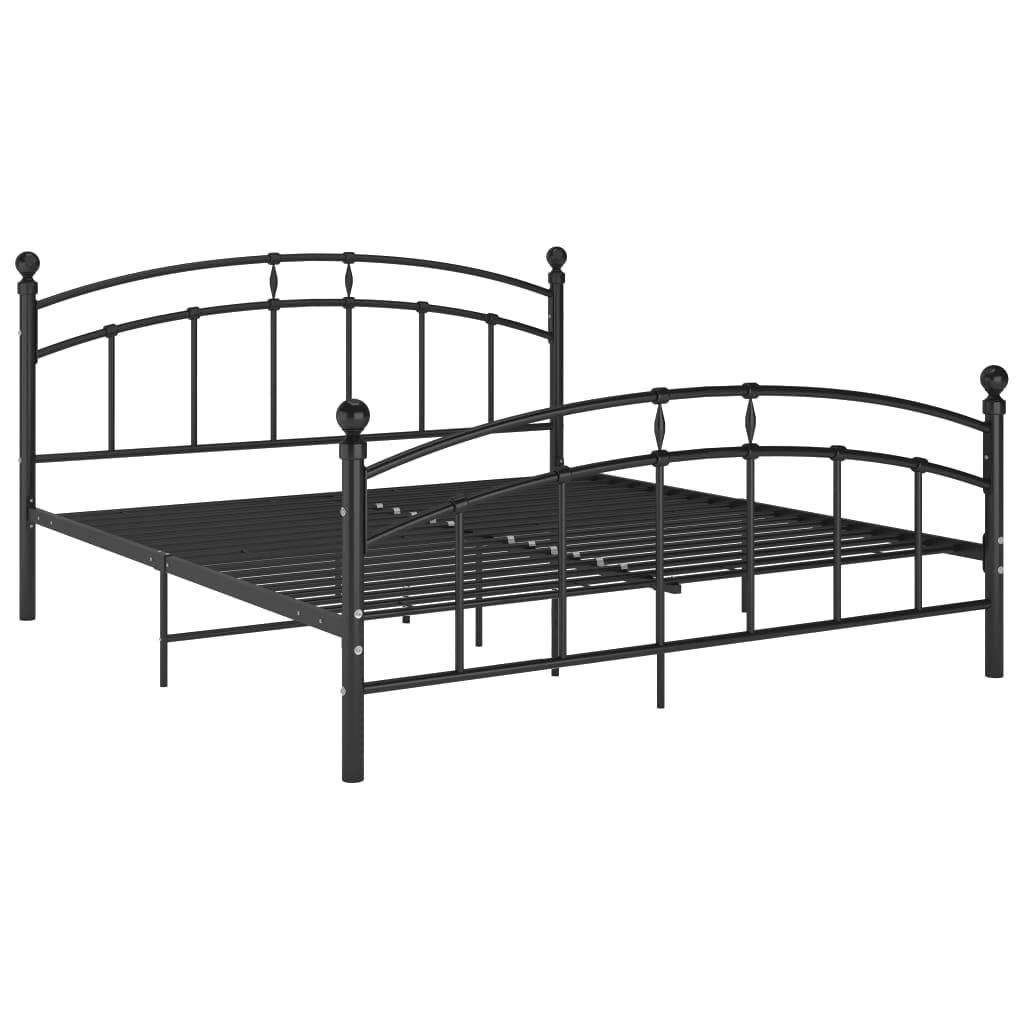 Bedframe metaal zwart 160x200 cm is nu te koop bij PeponiXL, paradijselijk wonen!