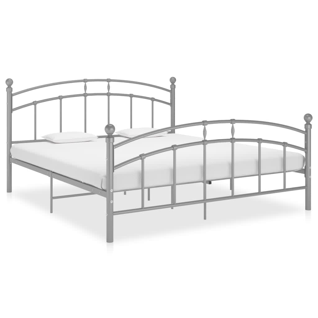 Bedframe metaal grijs 180x200 cm is nu te koop bij PeponiXL, paradijselijk wonen!