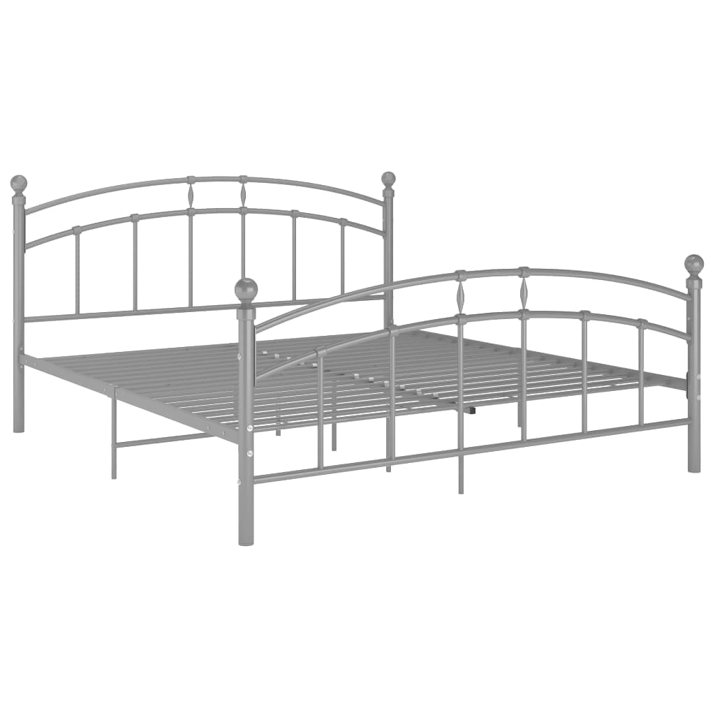 Bedframe metaal grijs 180x200 cm is nu te koop bij PeponiXL, paradijselijk wonen!
